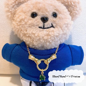 ソンミンスネックレス　20㎝サイズ　15㎝サイズ　パンゴム　くま　人形　アクセサリー