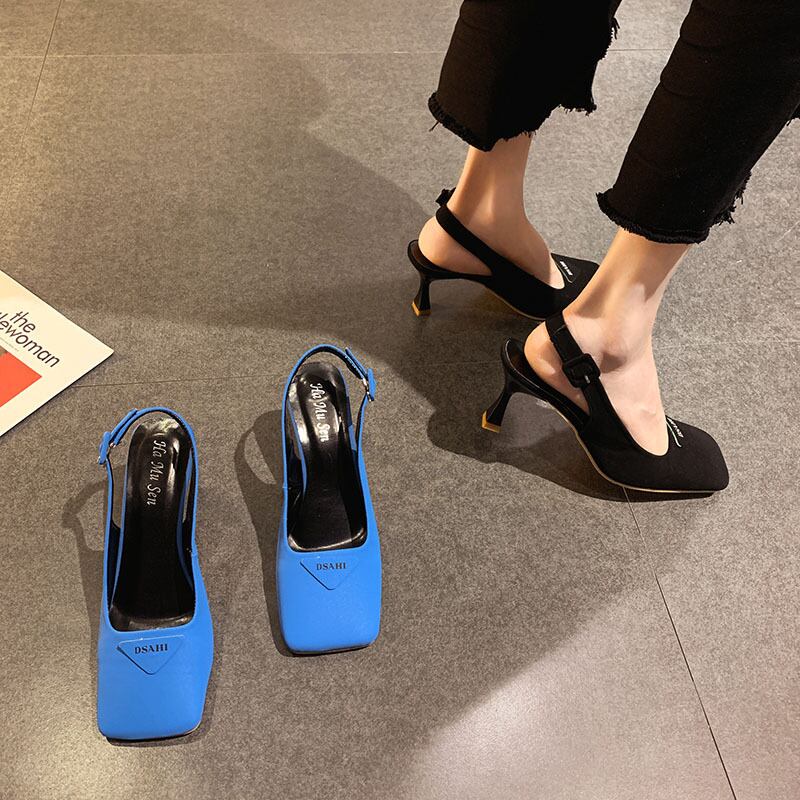 サンダルサマーレッドスタンダードヒール レトロ ハイヒール 靴 シューズ 夏物 フェイクシューズ87191185815