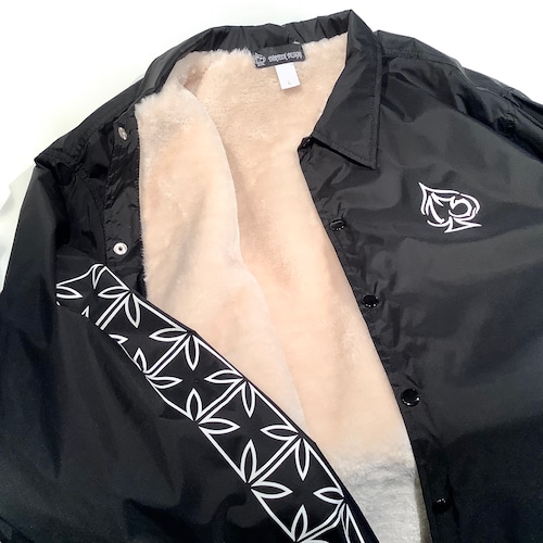 THIRTEEN DESIGNS ボアコーチジャケット　Faux Fur サーティーンデザインズ　TDCJ−002FL　Coach Jacket　IRON CROSS