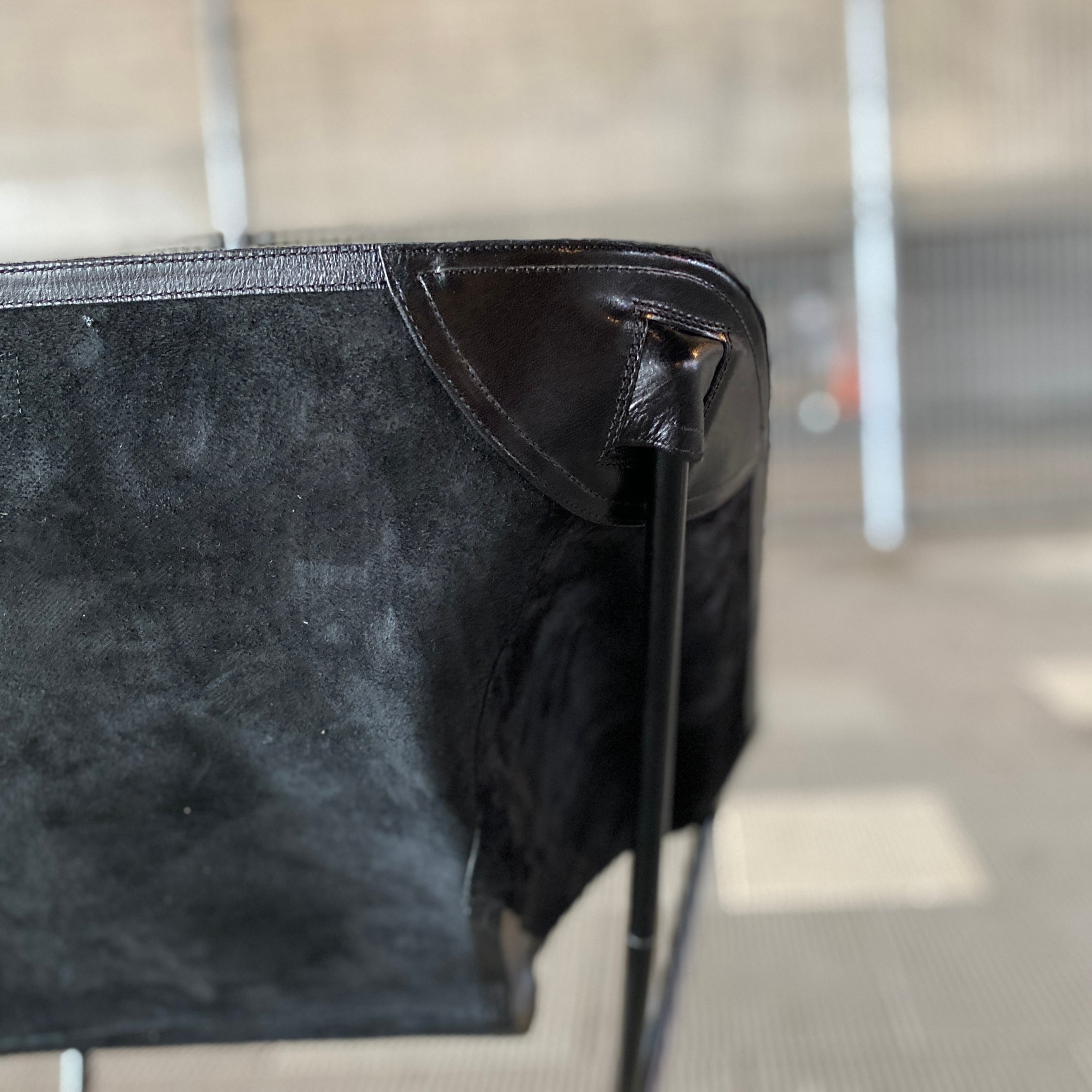 kawais】 leather chair seat<Souther>_Black | kawais