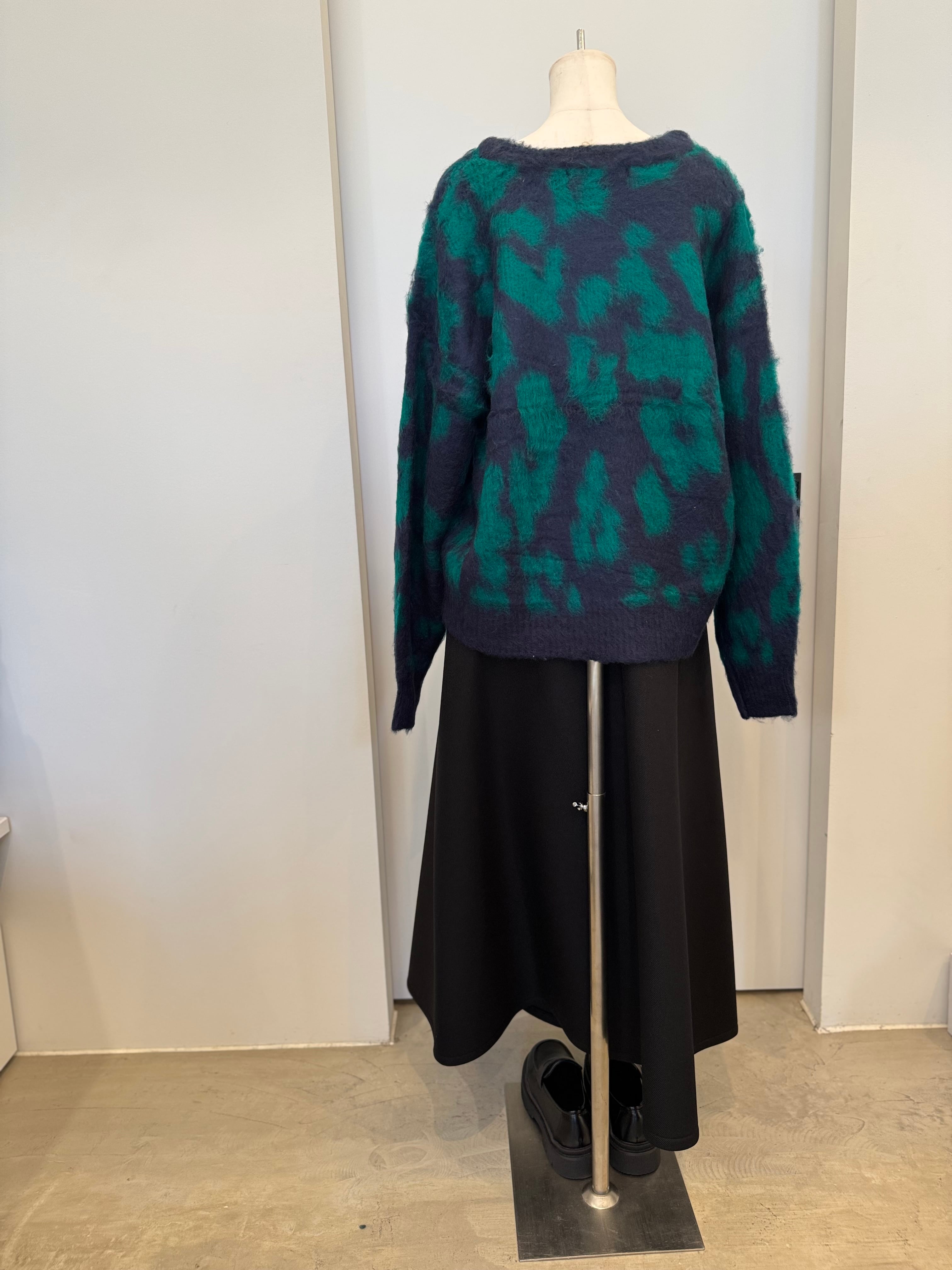 【SELECT】レオパード柄ニットプルオーバー