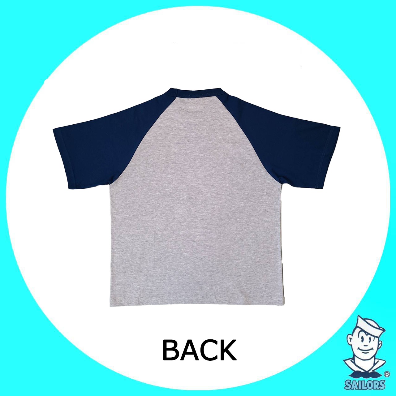 再入荷】40thマップラグランTシャツ グレー/ネイビー メンズ【2 