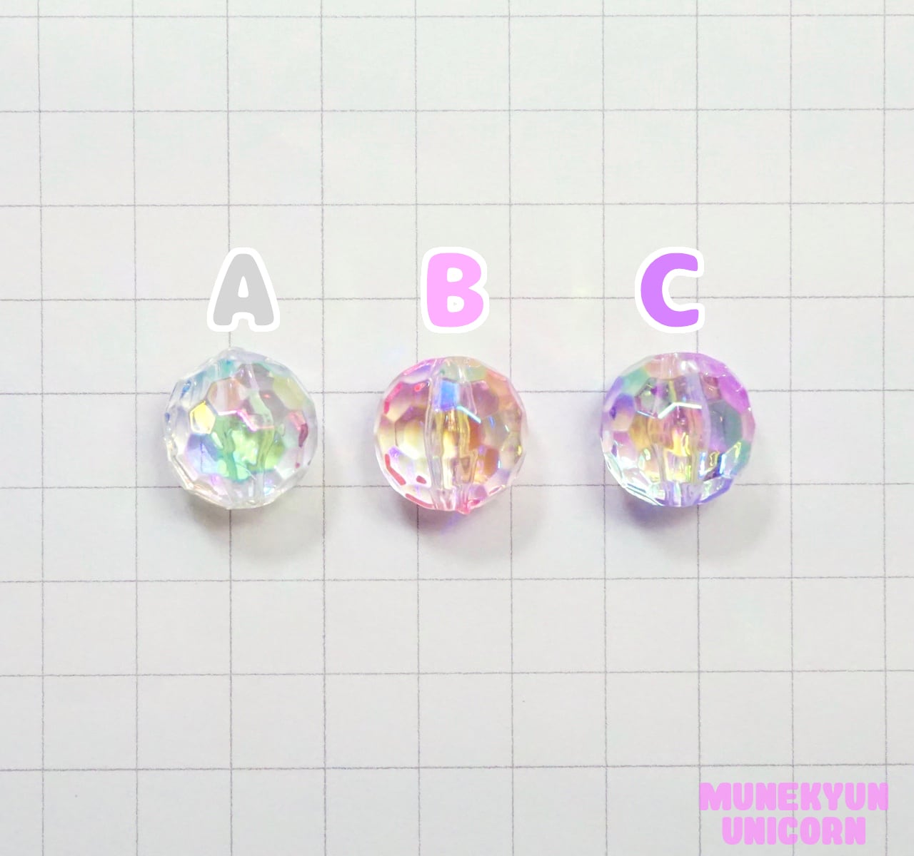 422【1個】高品質 オーロラ キラキラカット ビーズ | デコパーツ