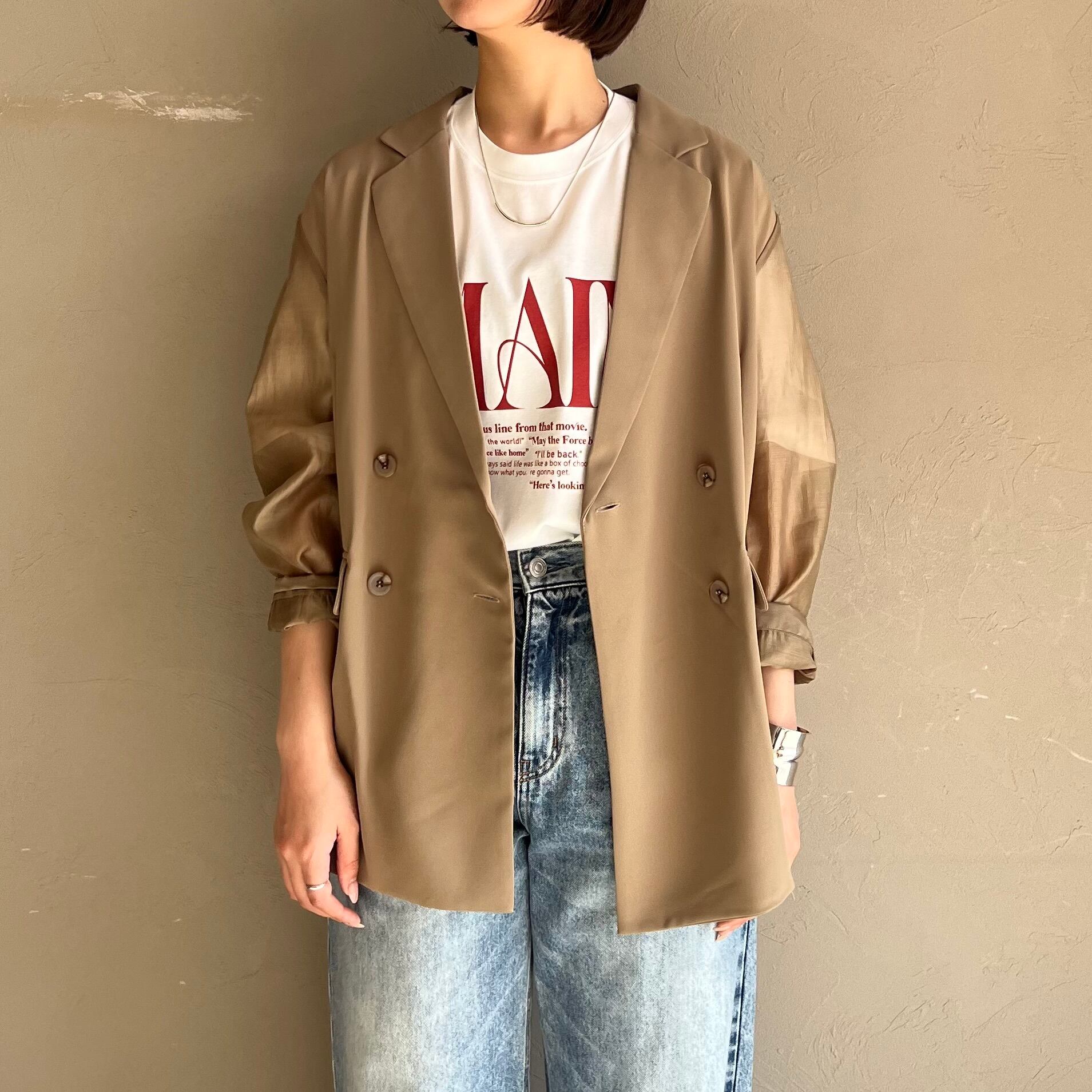 ポリツイル シアーテーラードジャケット