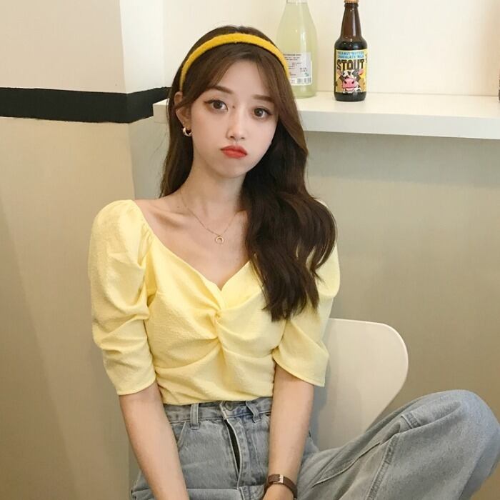 シャツ スプリングサマースリムクロップトップ トップス 春物 夏物 1号婦人63329492724