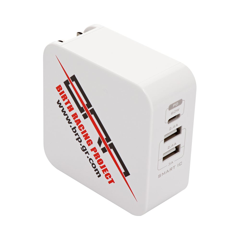 3ポートAC充電器 PD 60W Type-C×1＋USB Type-A×2 合計60W | バース