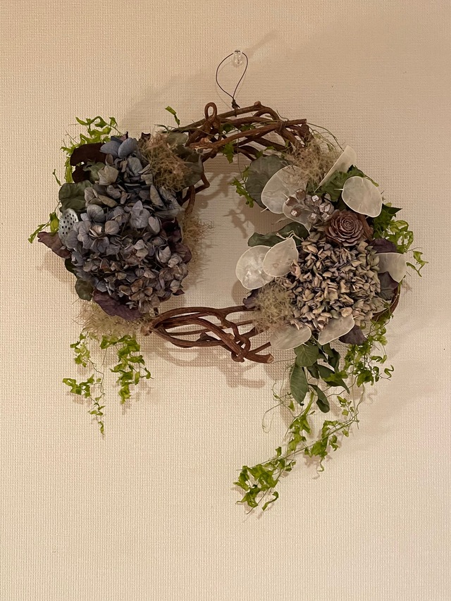 (送料無料)キウイヅル＆アンティーク紫陽花