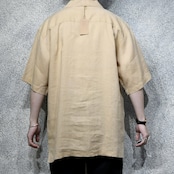 design switching linen shirt