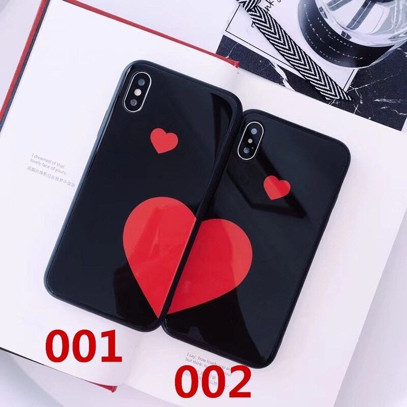 iphoneX/XS Maxケース ペアデザイン 片割れハート 可愛い | jpcasecase