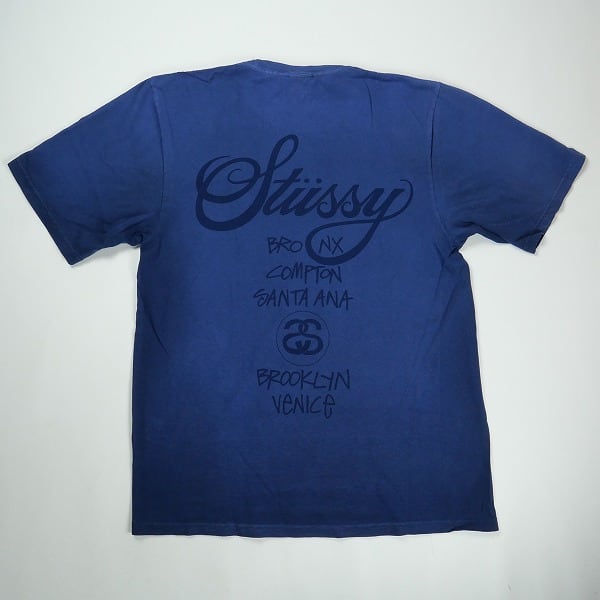 Size【S】 STUSSY ステューシー WORLD TOUR SUN FADE TEE FADED NAVY T