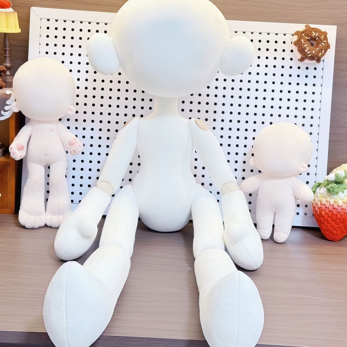 80cm 無属性 ぬいぐるみ 獣耳付け男の子 着せ替えぬいぐるみ 綿人形