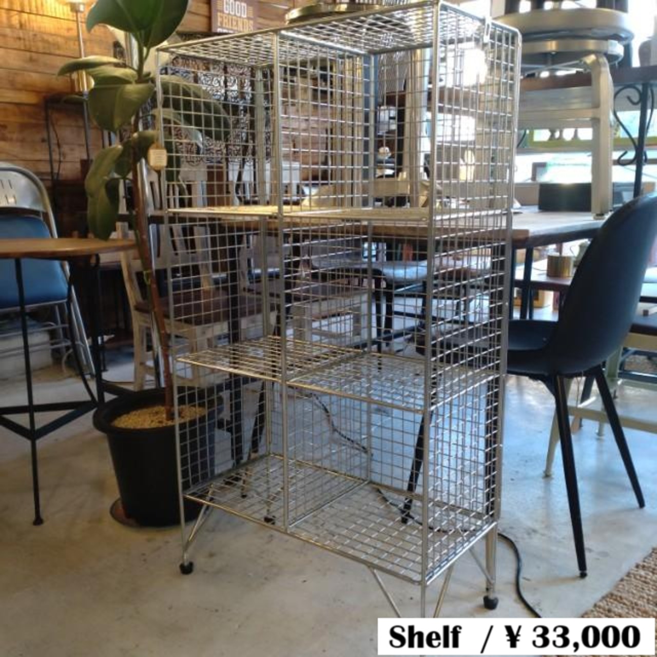 WIRE LOCKER 2 COLUMNS BY 3 LAYERS Mesh Iron Shelf Interior Storage Visible Storage