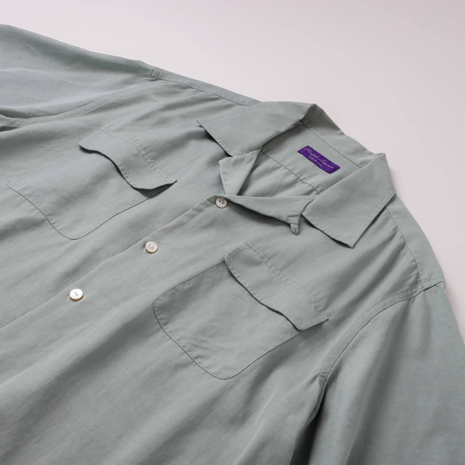 定価10万】Ralph Lauren Purple Label special Lyocell shirt S/S made