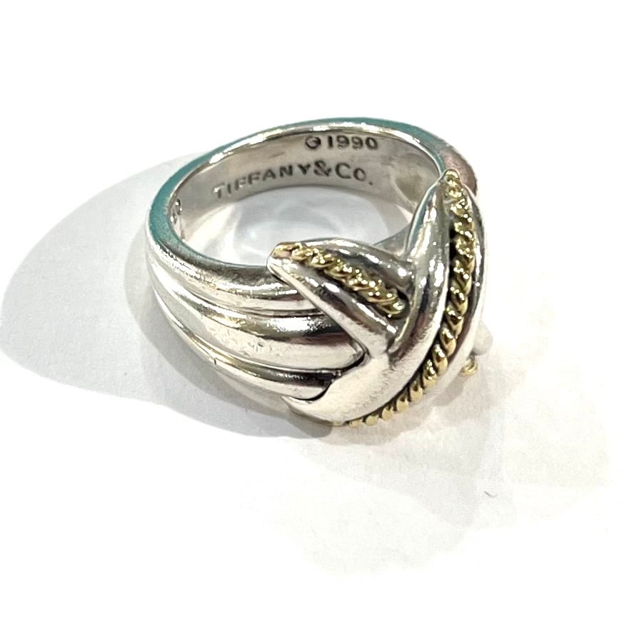 TIFFANY & Co.】【14号】2888シグネチャー リング／SV925・750