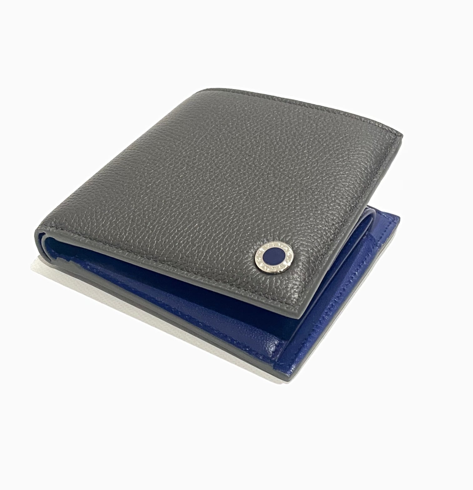 BVLGARI ブルガリ 二つ折り財布 メンズ 291066 GRAIN/CHARCOAL DIA
