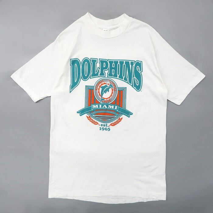 古着 USA製 プリントTシャツ ドルフィンズ ホワイト ビンテージ 古着 USA製 プリントTシャツ ドルフィンズ ホワイト ビンテージ