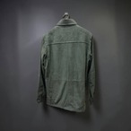 【レザーコネクト限定セール】TOUR RECO スエードシャツ ゴートレザー(山羊) メンズ グリーン Lサイズ
