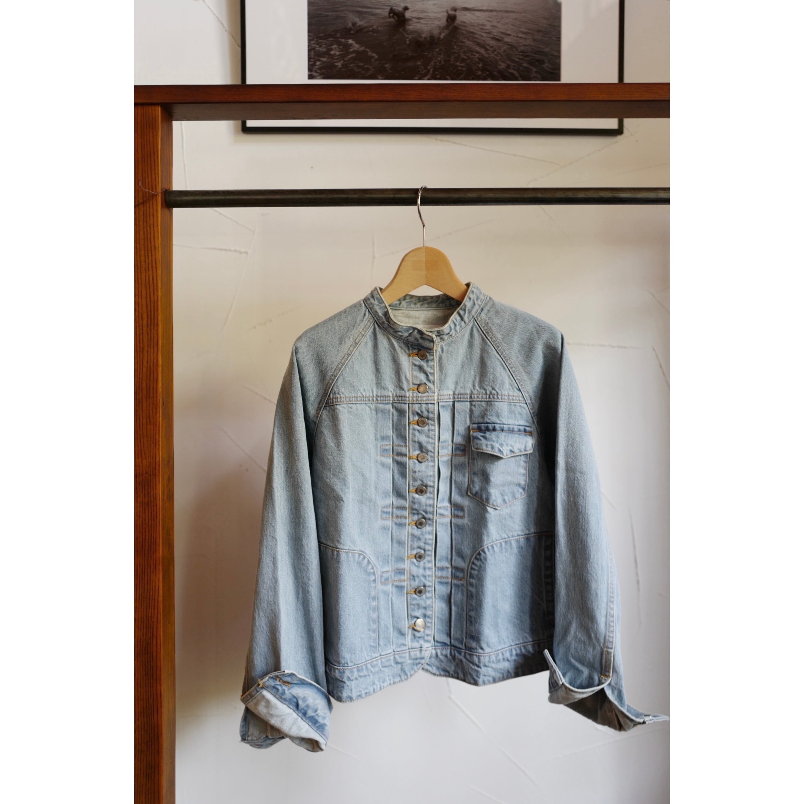 si-si-si comfort|BASIC DENIM JACKET -Bleach(Light Blue)