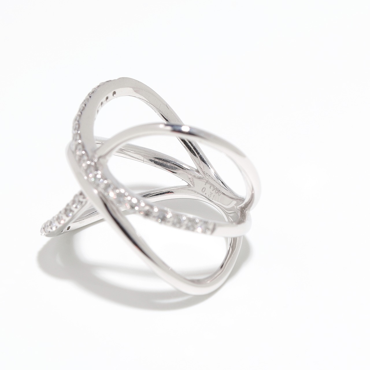 ダイヤモンド デザイン リング pt900 / 0.310ct