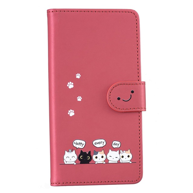 case for AQUOS R10 カバー アクオス R9ケース 通用SH-51F SH-M28 SH-51E 6.5インチ手帳型 かわいい ストラップ付き 【BOBOTO】 カード収納 スタンド機能付き マグネット開閉式 財布型 小銭収納 全面保護 耐衝撃 (B2-レッド, AQUOS R9/R10通用6.5インチ)