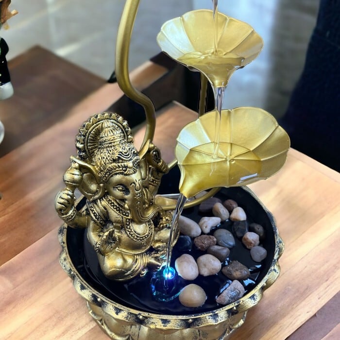 流水のオブジェ 縁起物 ガネーシャ AT24010 象 ヒンドゥー教 置物 神仏