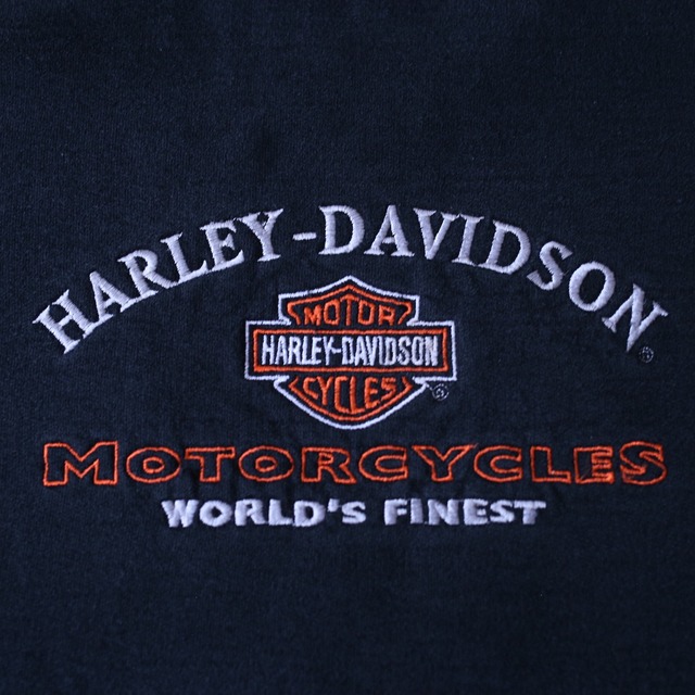"HARLEY-DAVIDSON" 刺繍 logo over silhouette sweatshirt