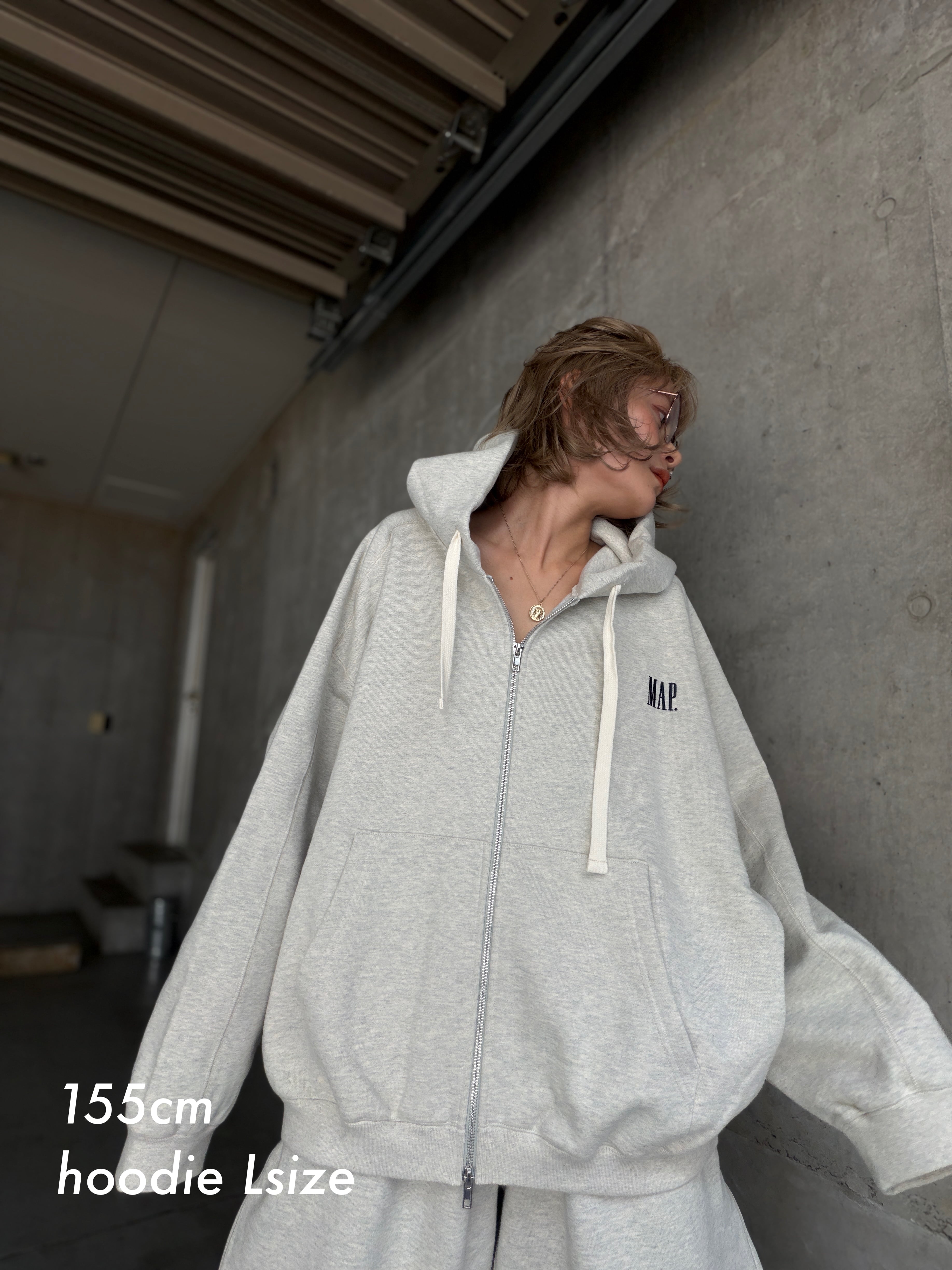 【map.】ZIP UP SWEAT HOODIE / OATMEAL