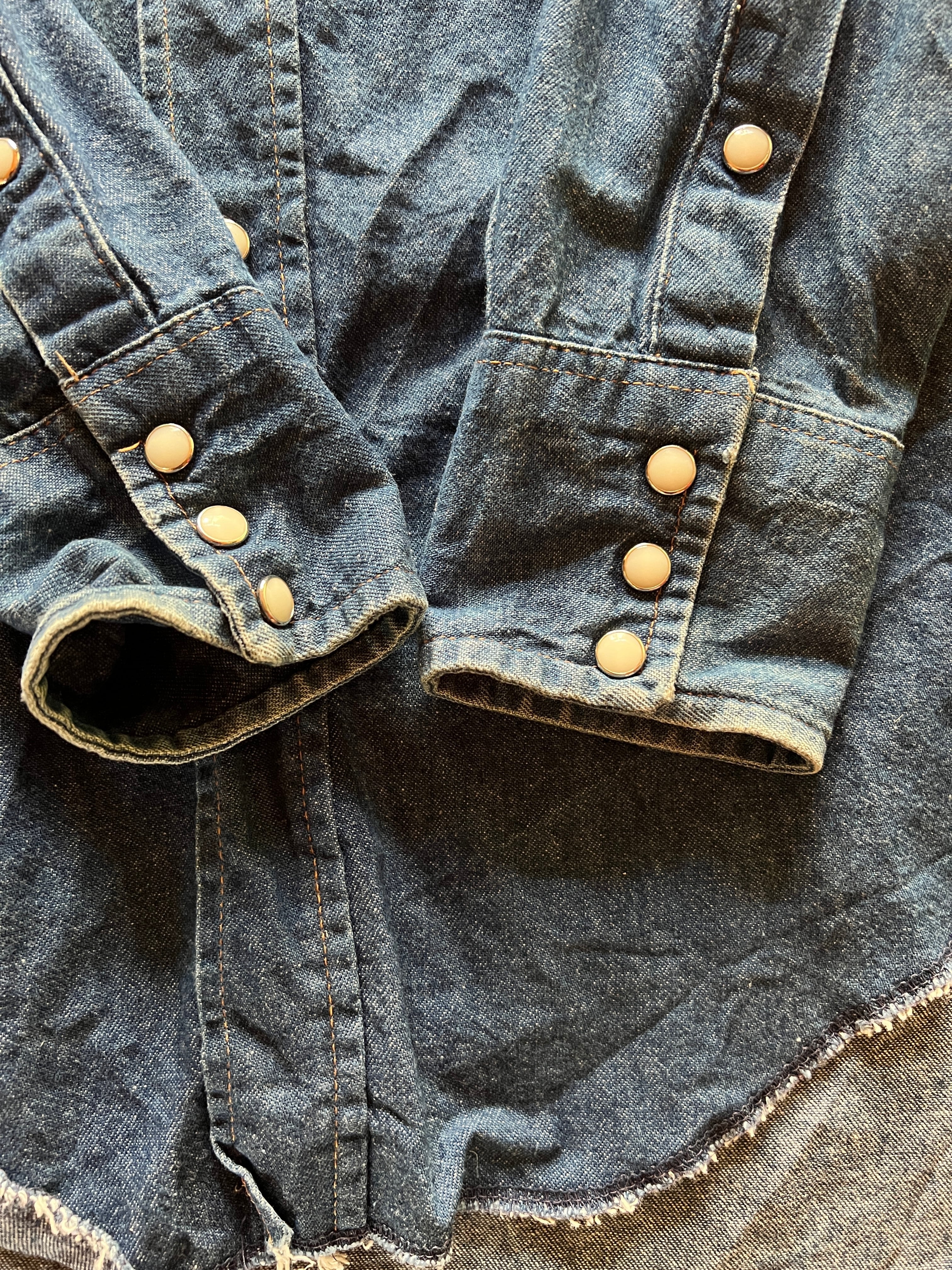 80's Wrangler 70127MW デニムウエスタンシャツ 表記(14 1/2-32)