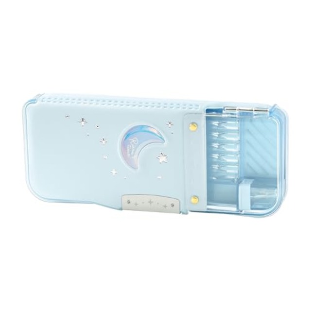 ソニック 筆箱 えんぴつチェックα うかサポ 両面筆入 ロック付 リアナティアラ ライトブルー FD-2567-LB