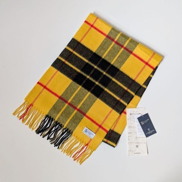 【新品未使用 国内正規品】 Johnstons ジョンストンズ カシミヤ 中判 マフラー ストール《 MacLeod of Lewis》 カシミア 100% 241015-44