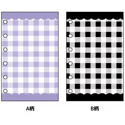 でぷちゃむさん専用 【テンションシール】30シート　300枚　（紺色） シール台紙 もこもこタイプ リフィル チェック パープル×ブラック