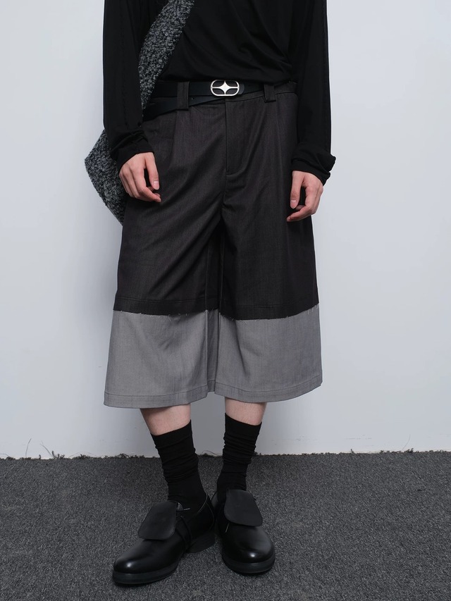 UCANTBELIKEME Studded Skull Patch Grunge Denim ワイドデニム | Juns 