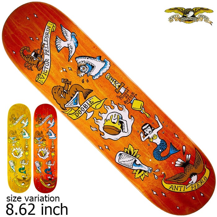 ANTIHERO アンチヒーロー スケボー デッキ DOOBLE NO REGERTS 8.62inch スケートボード SKATEBOARD アンタイヒーロー | crass ANTIHERO アンチヒーロー スケボー デッキ DOOBLE NO REGERTS 8.62inch スケートボード SKATEBOARD アンタイヒーロー | crass