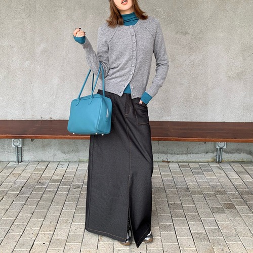 Denim long skirt  T3998