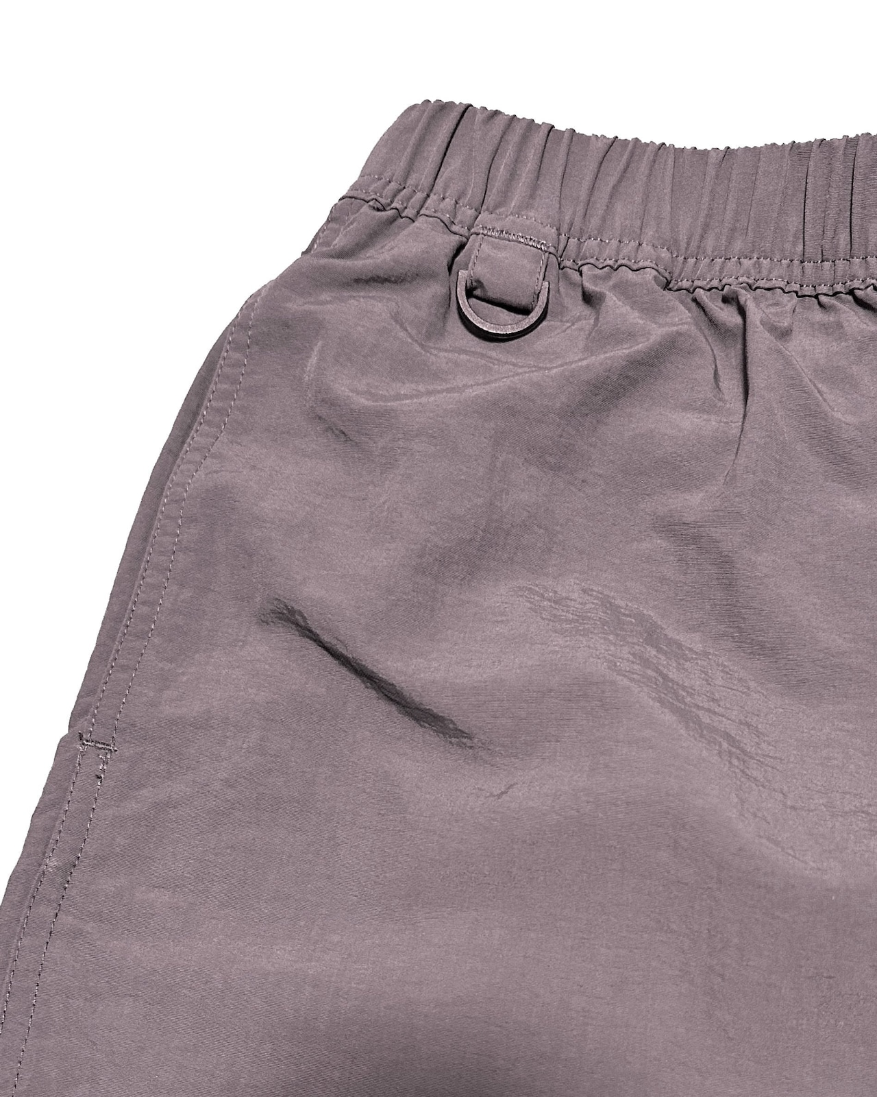 BASIC ONE POINT NYLON EASY SHORTS - CHARCOAL GRAY