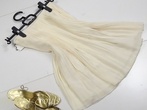 ★S(7号）☆膝丈プリーツシフォンスカ－ト(SKN9137)