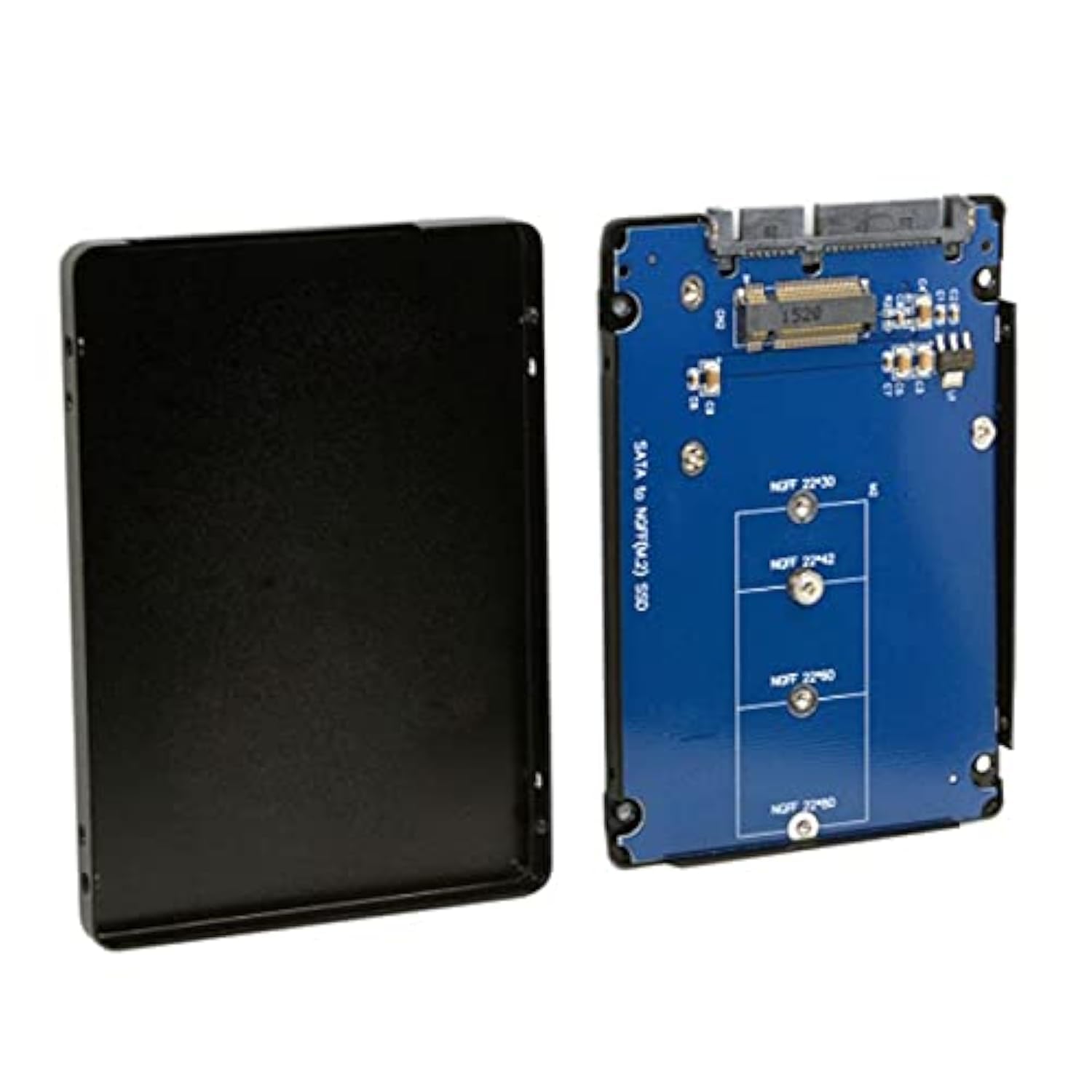 NFHK B + Mキーソケット2 M.2 NGFF(SATA)SSDから2.5 SATAアダプタブラックメタルケース付き