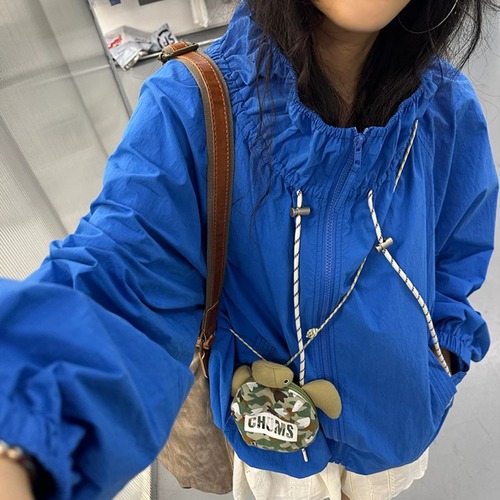 2色／ドロストネックジップアップジャケット ・18181