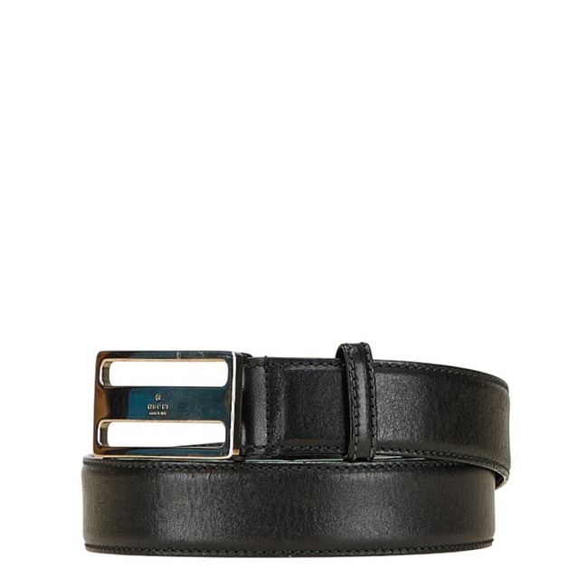 グッチ ロゴ ベルト サイズ：90/36 154630 ブラック レザー レディース GUCCI 【中古】