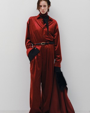 Juha  -SOFT VELOUR WIDE PANTS- /1024801-2 / ユハ ソフトベロアワイドパンツ