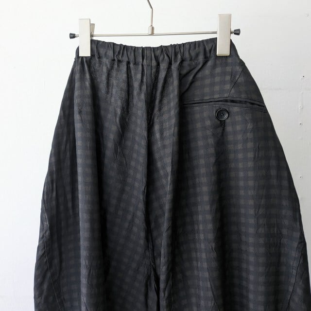 HAVERSACK ギンガムジャガード2タックワイドパンツ Gingham jacquard