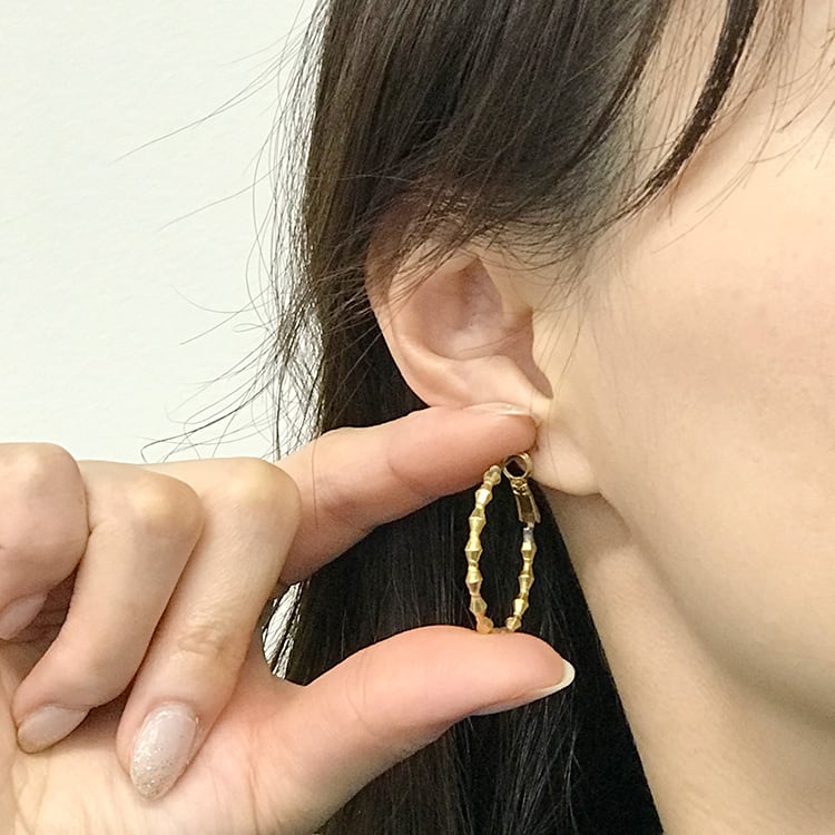 真鍮 外径30mm 彫金ワンタッチオープンリング ブラス ヴィンテージ 復刻