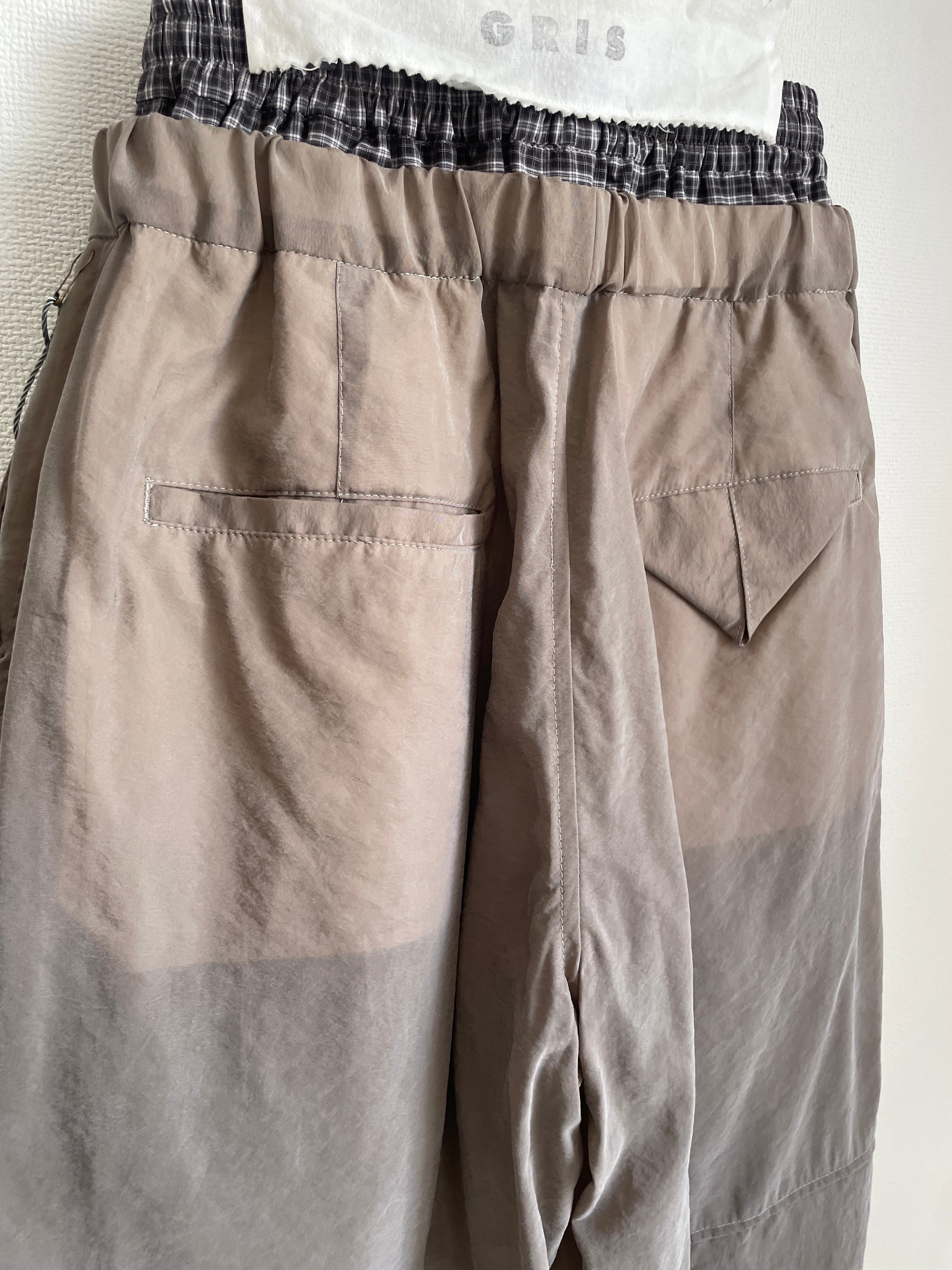 GRIS Big pocket Pants ベージュ Layered Big Pocket Pants_L/XL size | GRIS