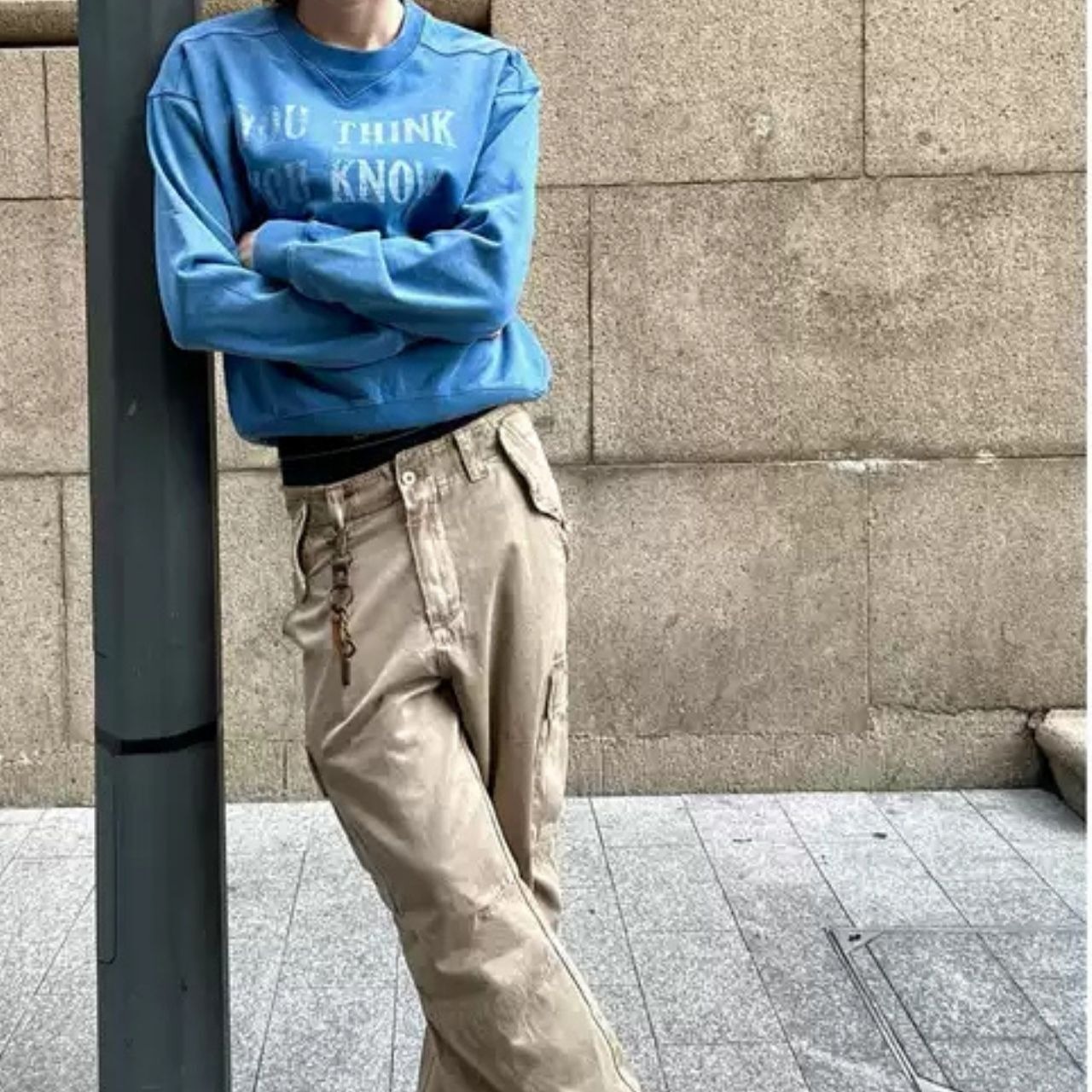 ウォッシュドオールド加工メッセージスウェット　1195