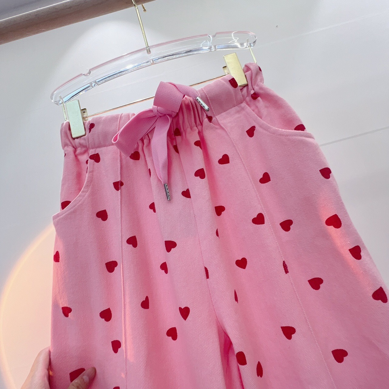 パンツ ハート ボトムス ズボン ワンピース ピンク 柄 花柄 フラワー 