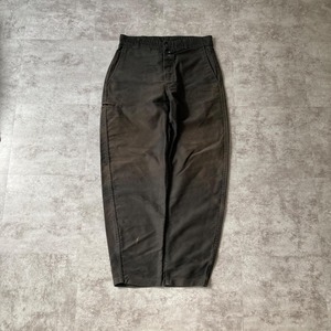 70s フレンチワーク ブラックモールスキン パンツ