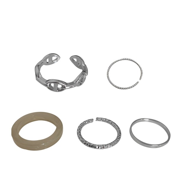 xianliuシンプルなリング 5点セット