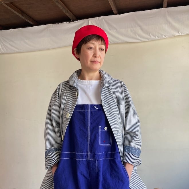 快晴堂BIGオーバーオール HAYATE CCBY DUTY WEARヒッコリー