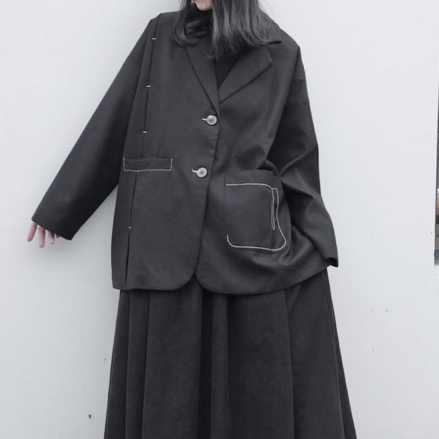 asymmetric pocket design jacket（アシンメトリーポケットデザインジャケット）-b1281