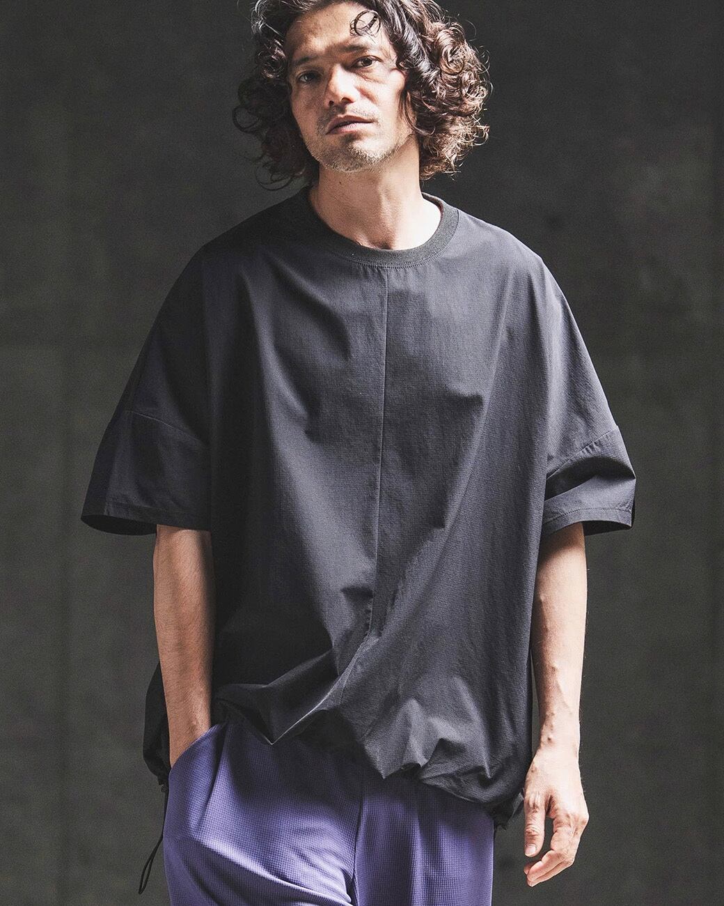 【新品】GLIMCLAP(グリムクラップ）ストレッチナイロンTee BLK M 新品】GLIMCLAP(グリムクラップ）ストレッチナイロンTee BLK M 【公式